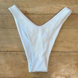 Aerie Ribbed Super High Cut Ribbed Bikini Bottom